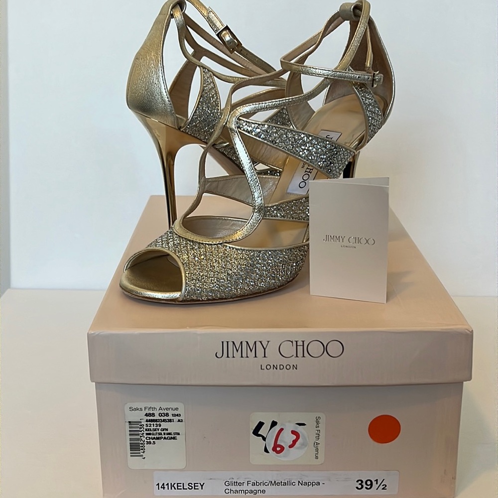 Jimmy Choo Glitter Metallic Heel